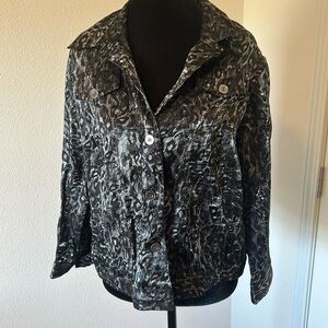 Ruby Rd. Black and Silver Blouse